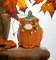 Ceramic Halloween Whisker Cat - Pumpkin Ornament, Home Décor, Gift for Her, Gift for Mom, Kitchen Décor, Fall Décor, Halloween Décor